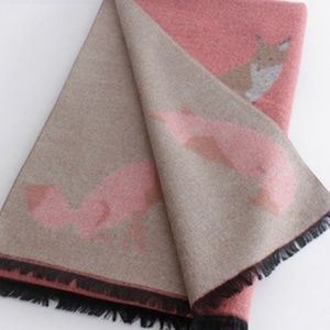 Fox Pattern BIG shawl or scarf - New!